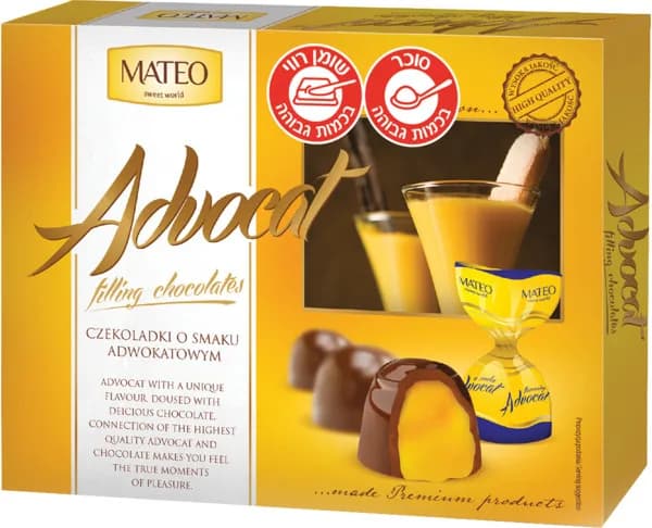 Шоколадные конфеты с начинкой со вкусом ликёра Адвокат 200