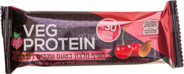 חטיף חלבון בטעם שקדים ודובדבן