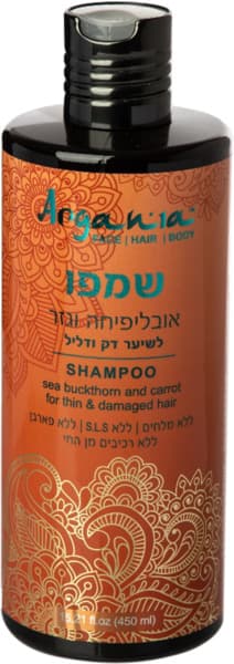 Shampooing à l'argousier et à la carotte