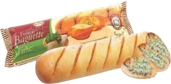 باغيت نصف مخبوز بحشوة زبدة الثوم