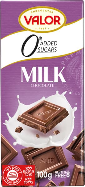 Chocolat au lait sans sucre 100 g VILOR