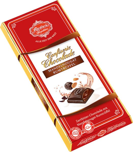 Dark Chocolate with Truffles Filling from Almond & Rum
