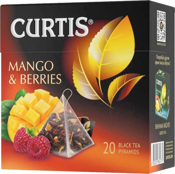 Thé noir mangue fruits 34 g 20 sachets CURTIS