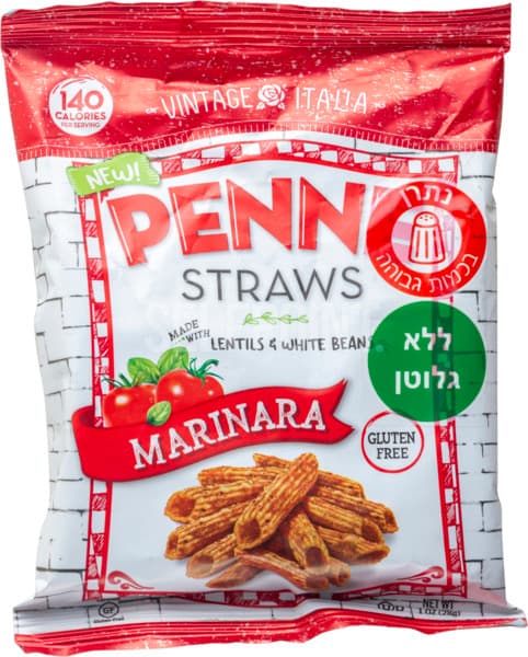 פנה סטרו חטיף פריך מעדשים ושעועית לבנה בטעם מרינרה עגבניות
