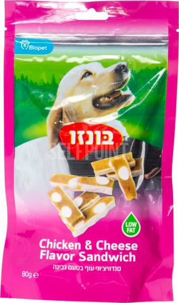 סנדוויצ'וני עוף בטעם גבינה לכלבים