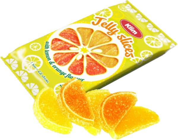 Confiserie mousseuse saveur citron et orange