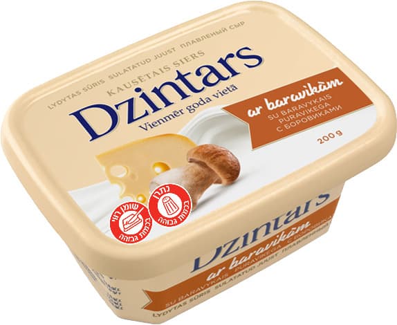גבינה מותכת עם פטריות