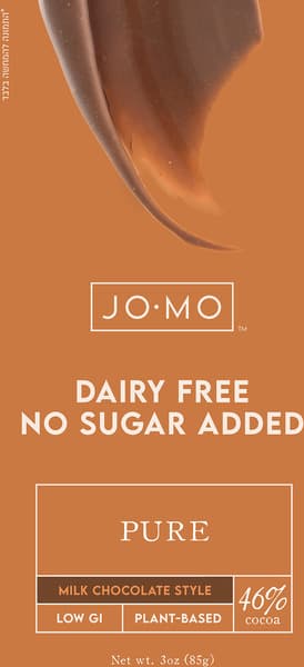 لوح JOMO أساسه الفول السوداني بنمط شوكولاتة الحليب بدون سكر مضاف 85 غ