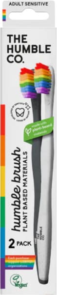 Brosses à dents Humble Brush Arc-en-ciel, lot de 2