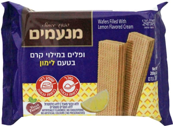 וופלים במילוי קרם לימון