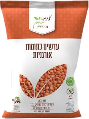 עדשים כתומות אורגניות עתיד ירוק 400 גרם