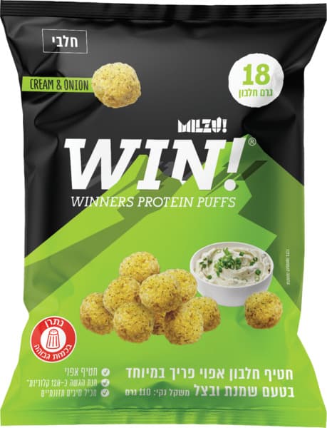 חטיף חלבון אפוי פריך במיוחד בטעם שמנת ובצל