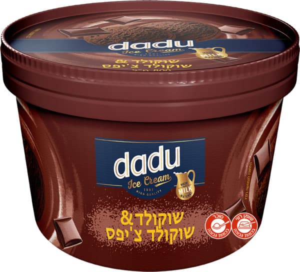 גלידת שוקולד עם שוקולד צ'יפס