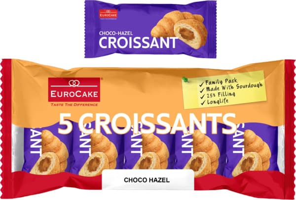 Croissant fourré goût chocolat et noisette 180 g