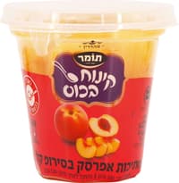 חתיכות אפרסק בכוס פלסטיק 200 ג ' תומר