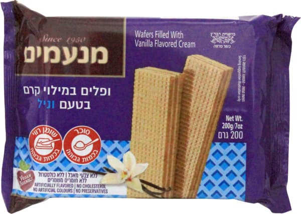 וופלים במילוי קרם וניל