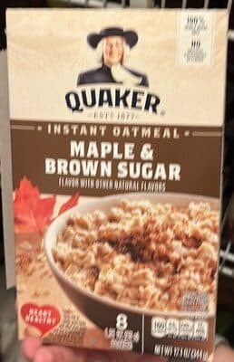 Flocons d'avoine goût érable et sucre brun 344 g QUAKER