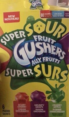 Bonbons Gushers acidulés 138 g