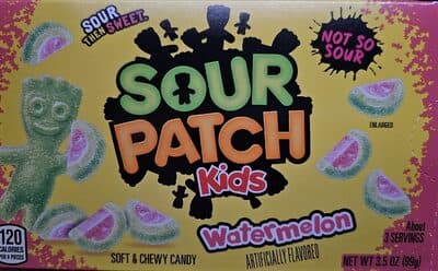 Кислые конфеты Sour Patch со вкусом арбуза