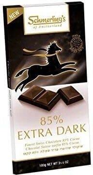 Tablette de chocolat noir suisse Schmerling 85 % 100 g