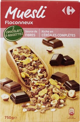 Muesli au chocolat et aux noix