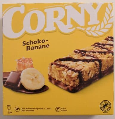 Батончик Corny с шоколадом и бананом