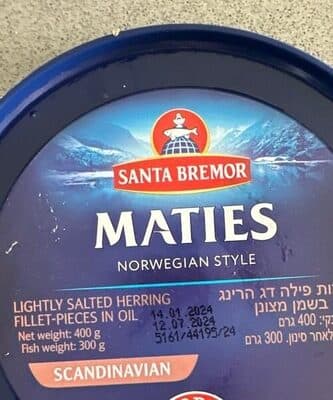 פילה דג הרינג סקנדינבי 400 גרם