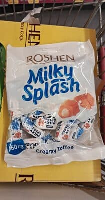 סוכריות טופי במילוי בטעם ריבת חלב 150 גרם רושן MILKY SPLASH