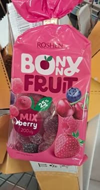 ממתקי סוכריות ג'לי בטעם פירות יער 200 גרם רושן BONNY FRUIT