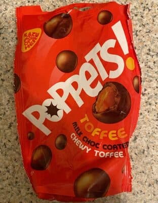 Poppets - Pralines au toffee enrobées de chocolat 130 g