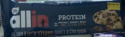 לייף אול אין חטיף חלבון 100 שוקולד ציפס