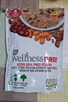 לייף וולנס גרנולה PRO 20% חלבון 400 גרם