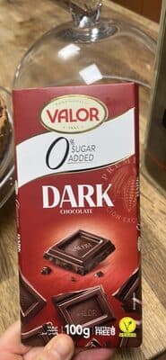 שוקולד מריר 100 ג' ללא תוספת סוכר VALOR