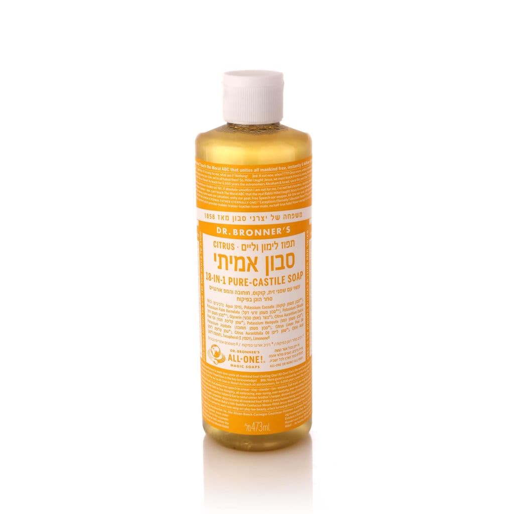 Savon liquide Dr. Bronner's à l'orange et au citron vert