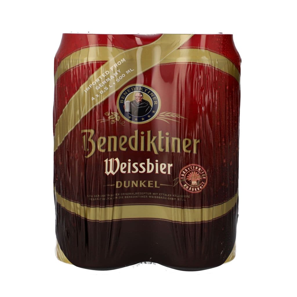 بيرة Benediktiner Dunkel علبة طقم 4 × 0.5 لتر