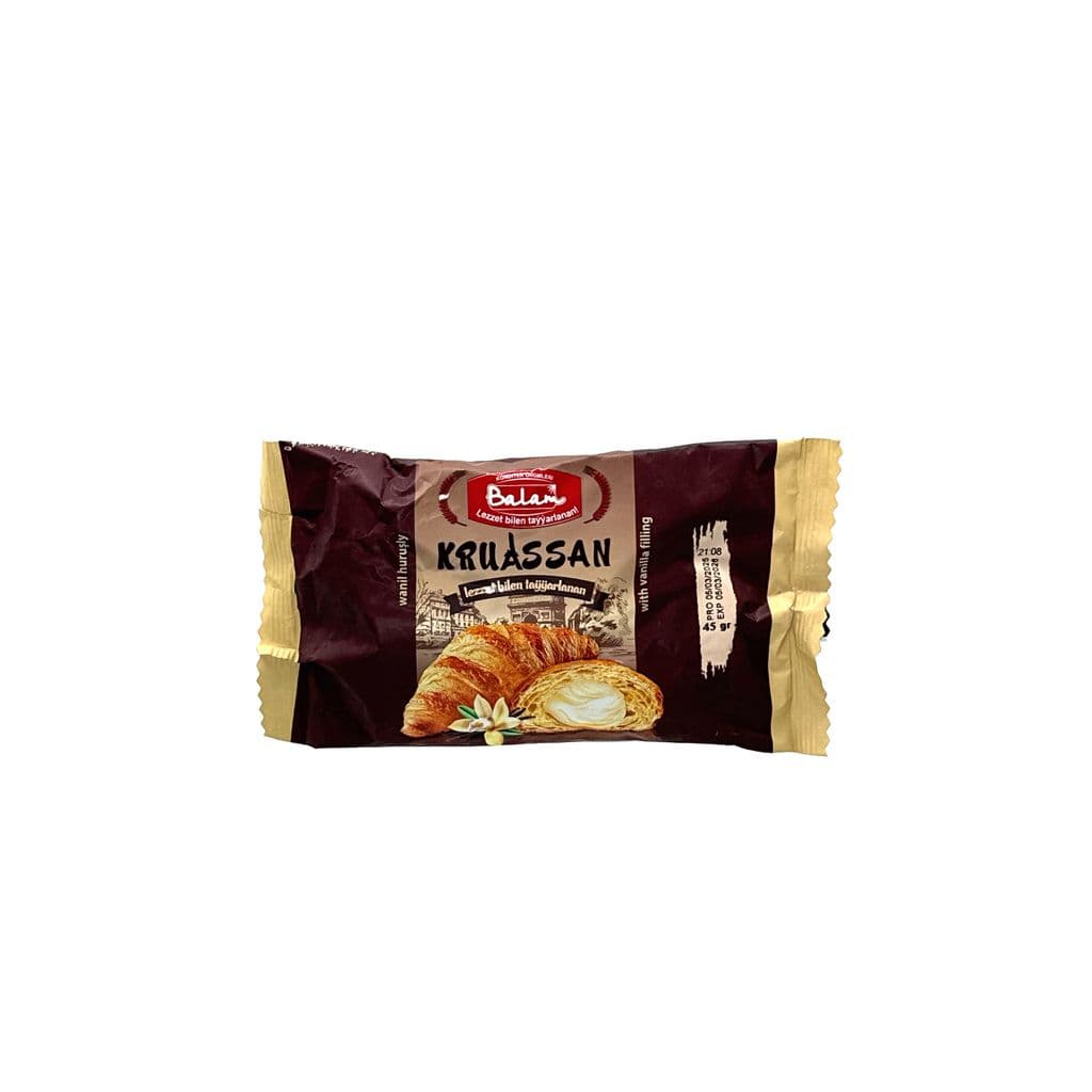 Croissant pastry with vanilla flavour filling 45