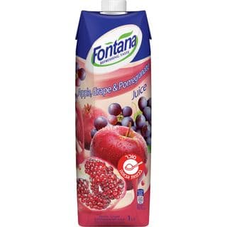 מיץ תפ"ע ענבים ורימונים 100% פונטנה 1 ל