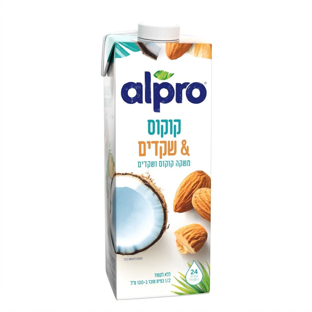 אלפרו משקה שקדים קוקוס 1 ליטר