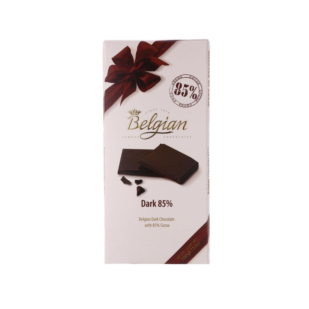 BAR CHOCO DARK BELGIAN 85% 100G