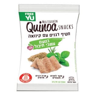 פרי- יו חטיף דגנים עם קינואה בטעם עשבי תיבול- 70 גרם