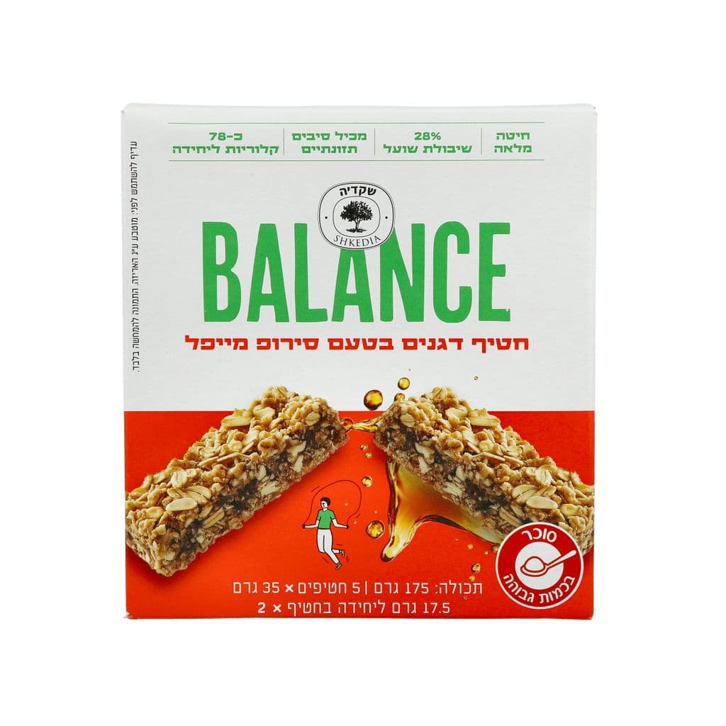 חטיף גרנולה בתוספת דבש וסירופ מייפל
