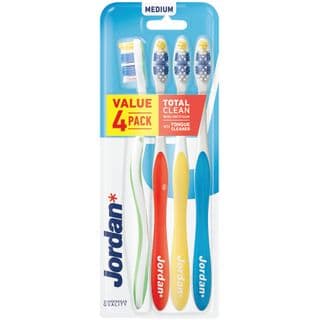 Jordan Total Tooth Brush Meduim 4 pcs