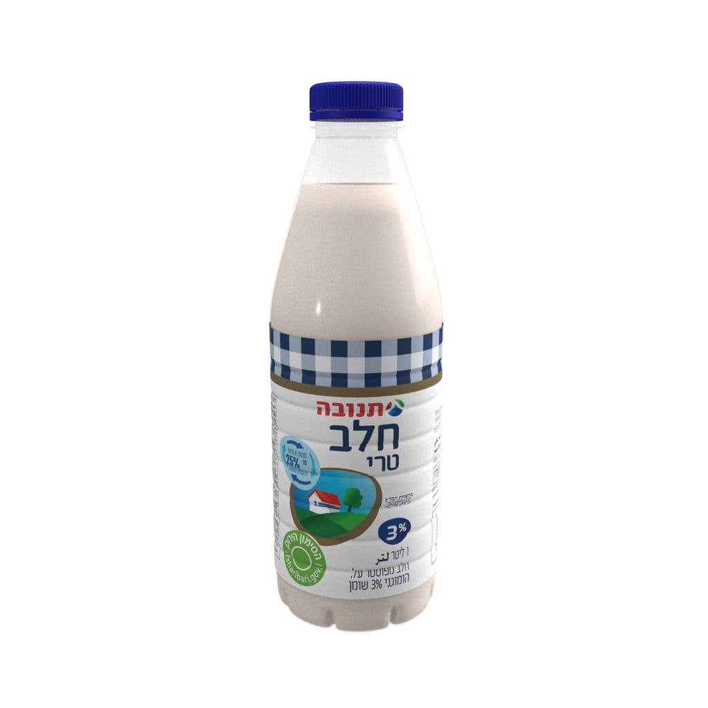 חלב בבקבוק 3% 1 ל' בדצ