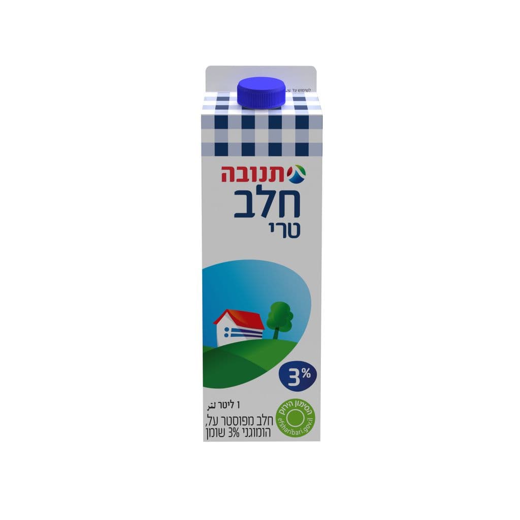 חלב תנובה 3% שומן קרטון 1 ליטר