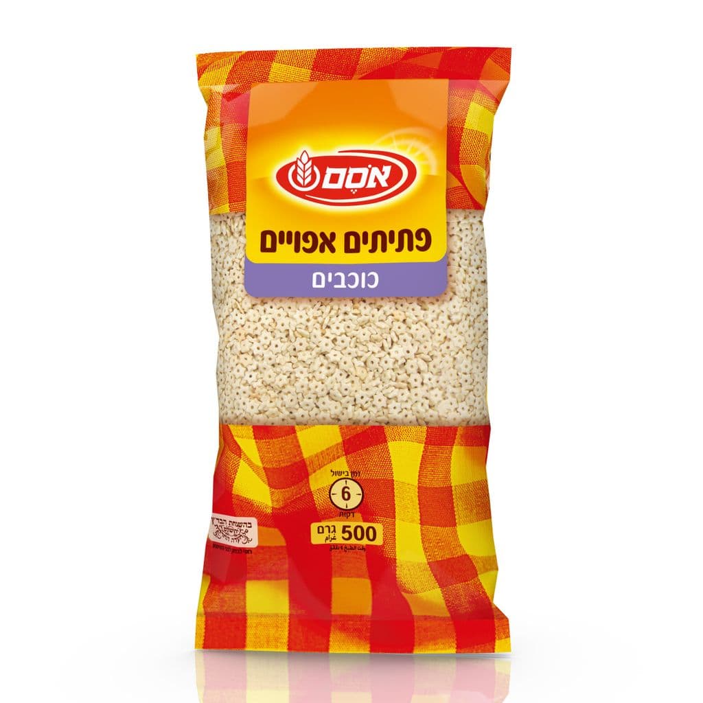 אסם פתיתים אפויים כוכבים 500 גרם