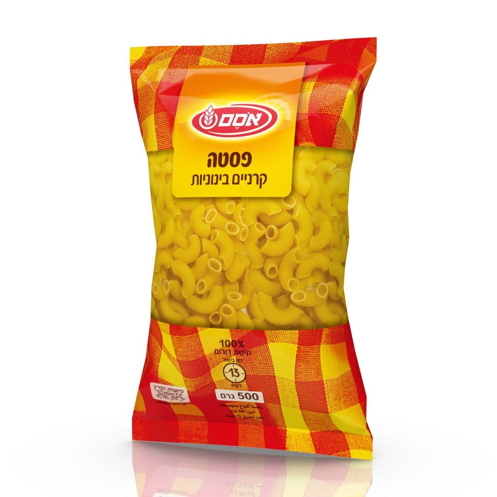 פסטה קרניים בינוניות 500 גרם
