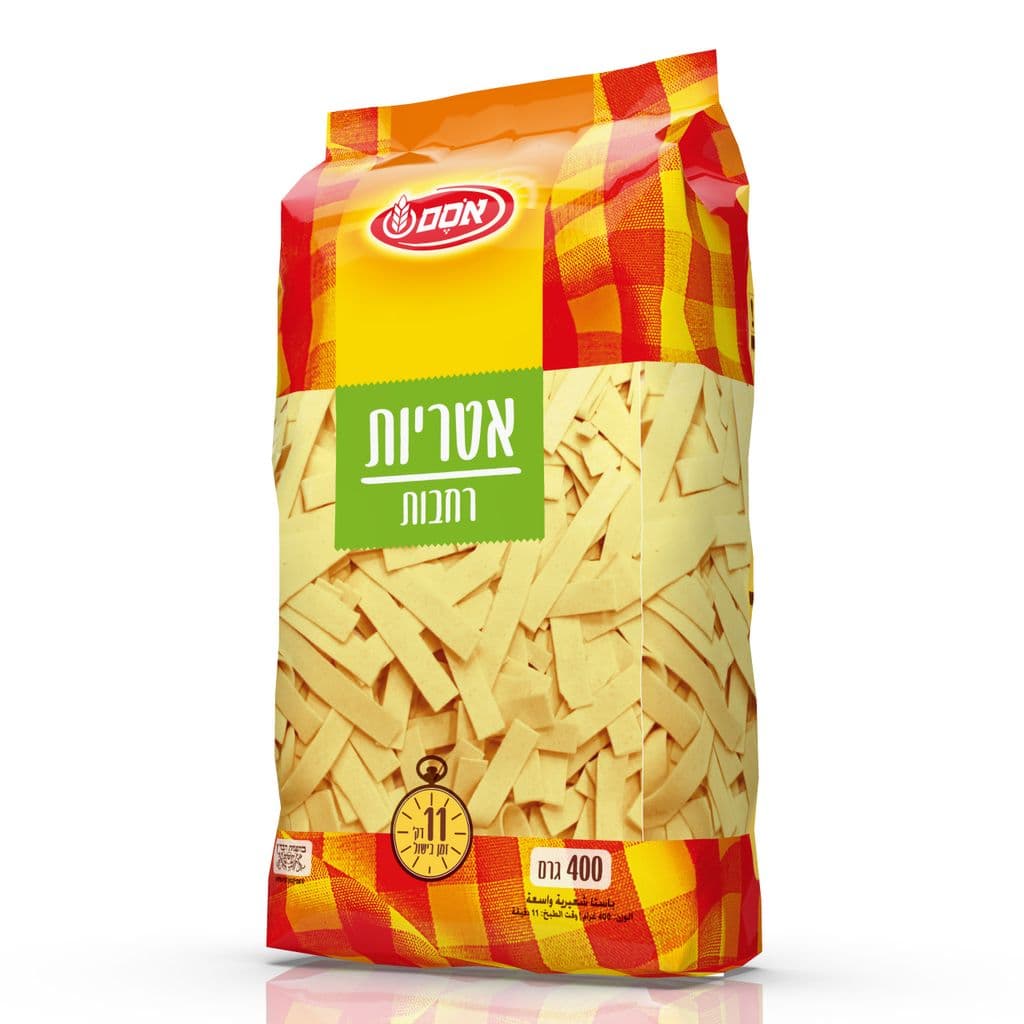 אסם אטריות רחבות חדש 12*400 גרם