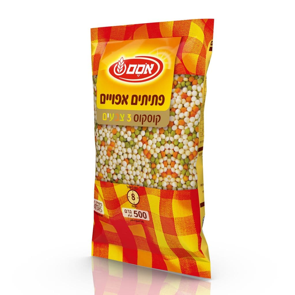 פתיתים אפויים קוסקוס 3 צבעים 500 גרם