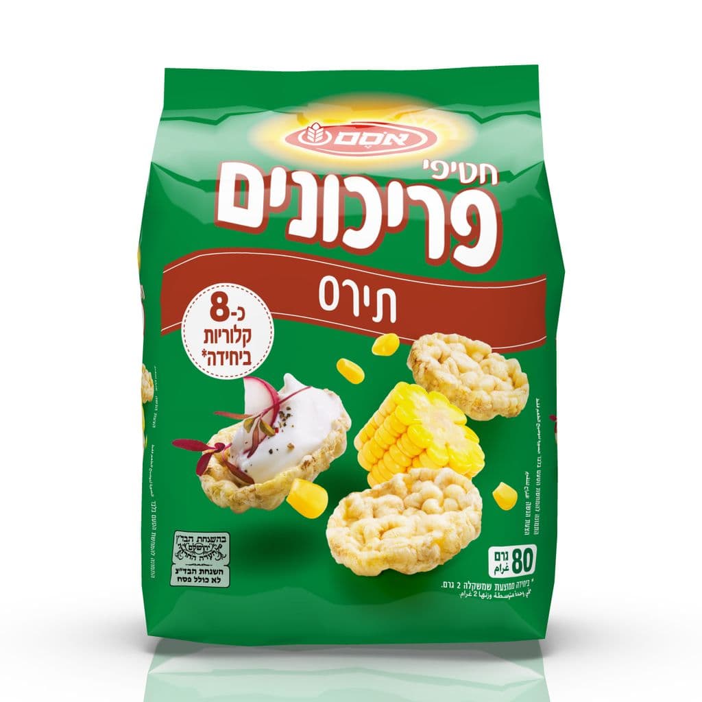 אסם חטיפי פריכונים תירס 80 גרם