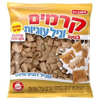 קרמים דגנים קרם וניל עוגיות 474 גרם